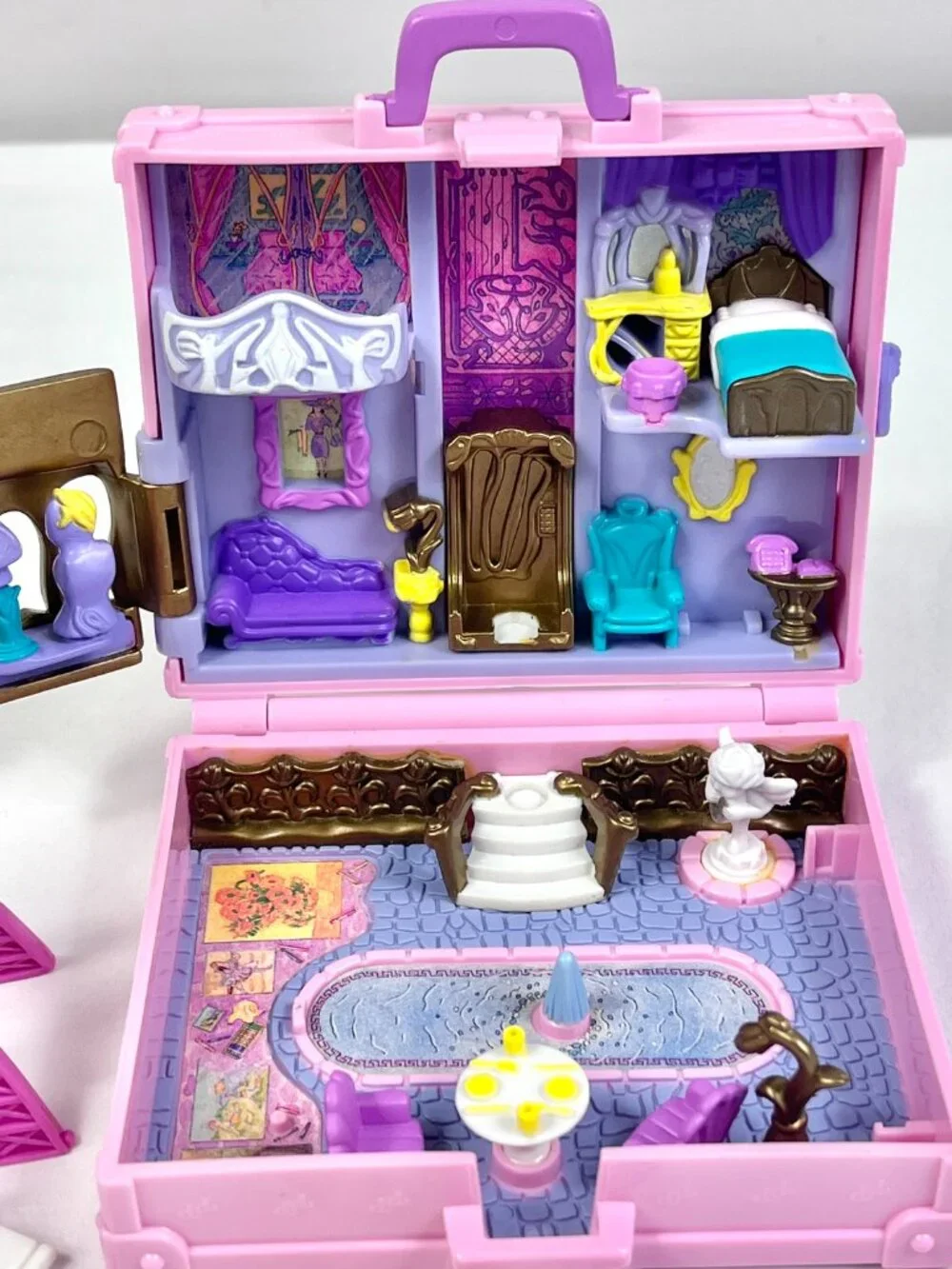 Vintage Polly Pocket Polly In Paris Complete Suitcase Doll Accessories 1996